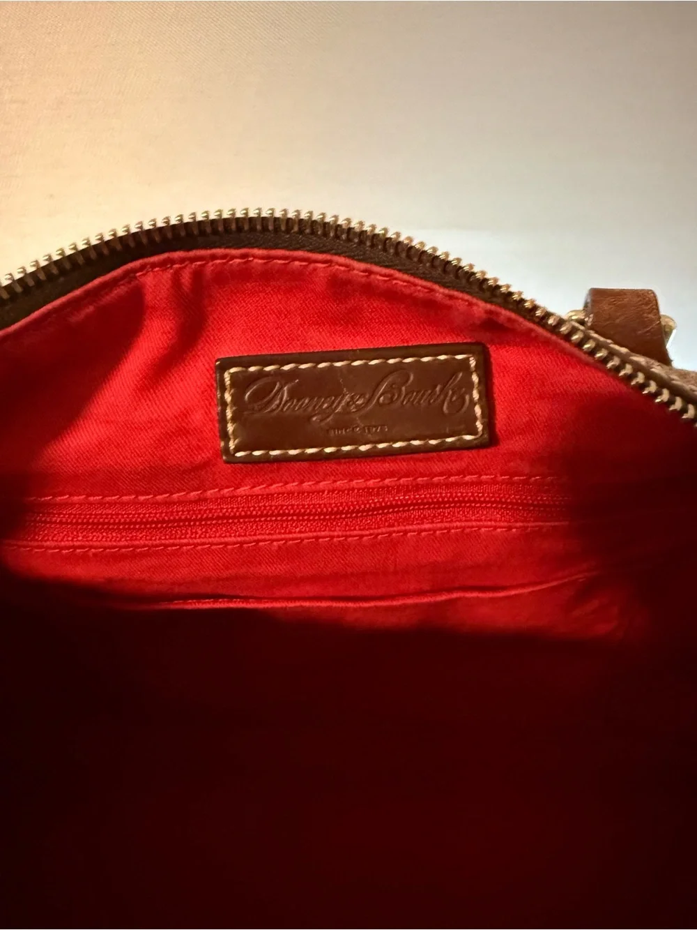Dooney & Bourke Brown Monogram Satchel